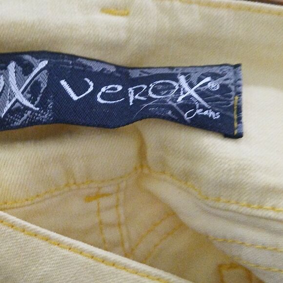 Verox yellow skinny jeans  Sz 16 EUC  these run small see measurements 33W - Picture 8 of 9
